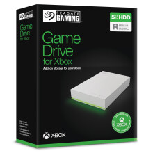 Game Drive for Xbox 5TB, External Hard Drive Portable, USB 3.2 Gen 1, White with built-in green LED bar, Xbox Certified, Data Rescue Services
