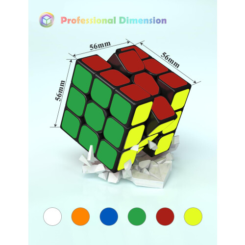 Speed Cube, Original Speed Cube Super-Durable Sticker with Vivid Colors (3x3x3) 1