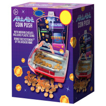 Coin Push Machine - Kids Children Colorful Pushing Game Arcade Machines - Battery Operated Toy Fun Play Games - 150 Coins, Guided Coin Launcher, Xmas