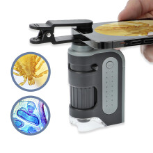 Microscopio Portatile - Carson - MM-350 - LED - Zoom 60-120x - Clip per Smartphone