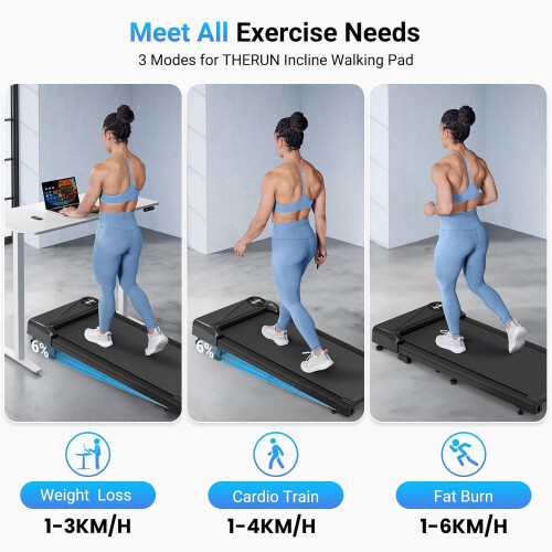 (Incline) Walking Pad Treadmill with Remote and LED Display 2