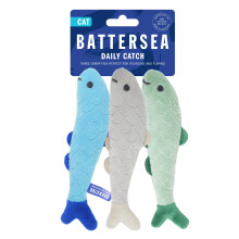 Battersea Daily Catch Catnip Toy for Cats & Kittens - Interactive Play, Grey/Blue/Green, Engaging and Fun Cat Toy