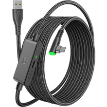 Link Cable 5m with Separate Charging Port, VR Cable for Meta Oculus Quest 3s Quest 3 2 1 Quest Pro, Pico 4, PC VR Headset Steam VR Accesorios, High