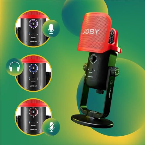 Microfono - Joby - Wavo Pod JB01775 - Dinamico - Cablaggio - Nero e Rosso 2