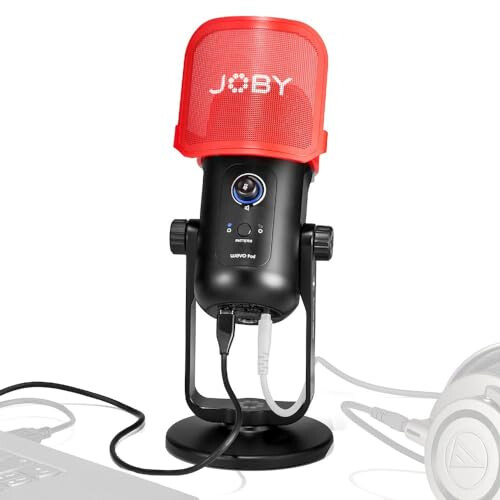 Microfono - Joby - Wavo Pod JB01775 - Dinamico - Cablaggio - Nero e Rosso