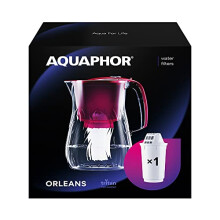 Orleans Water Filter Jug 4.2L, for reduction of limescale, Chlorine and other impurities, 1x A5 350 litre Added Magnesium Cartridge - Premium Water