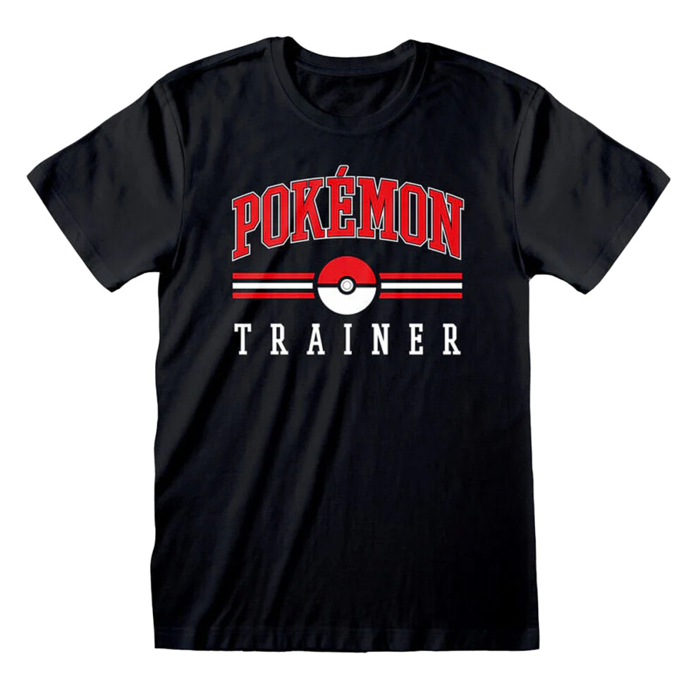 (M, Black) Pokemon Womens/Ladies Trainer Fitted T-Shirt