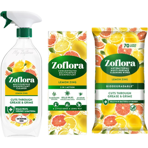 Zoflora Zoflora Lemon Zing Disinfectant Spray 800ml, Kills 99.9% Bacteria 1