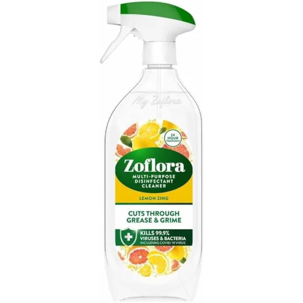 Zoflora Lemon Zing Disinfectant Spray 800ml, Kills 99.9% Bacteria