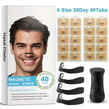 Magnetische Nasenstreifen | 40 Magnetische Nasenstreifen 20-Tage-Kit | Entwickelt, um den Sauerstofffluss zu verbessern