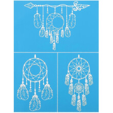 (As show, One size) 1 Sheet of Mesh Screen Stencil Silk Screen Printing Stencil Decorative Silk Screen Stencil Washable Stencil