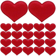 (As show, One size) 30pcs Wool Felt Heart Crafts Patches Heart Decoration Multipurpose DIY Accessories
