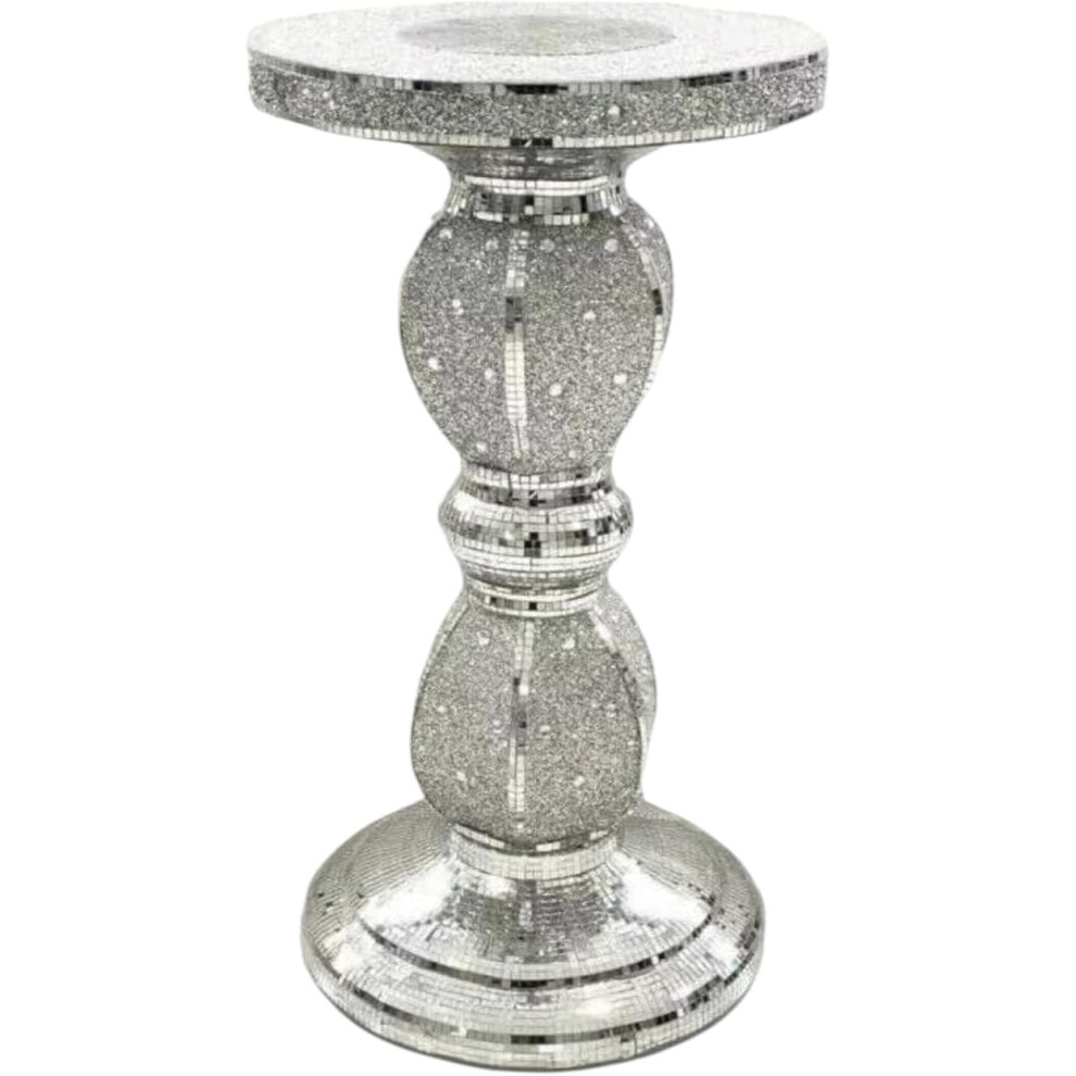 Silver Side Table Crushed Diamond Glitter