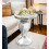 Silver and White Crushed Diamond Mirrored Side Table 6