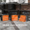 Homcom HOMCOM 4 Drawers Large Tool Box, Steel Toolbox with Handle, Orange 5