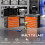 Homcom HOMCOM 4 Drawers Large Tool Box, Steel Toolbox with Handle, Orange 4