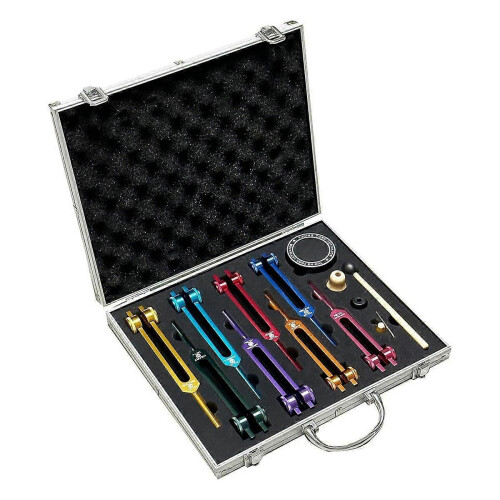 Chakra Tuning Fork Set for Healing with Tuning Fork Activator, for Healing, Sound Therapy, Keep Bod 1