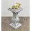 Silver Pillar Side Table 60cm Tall Crushed Diamond Glitter 3