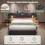 5ft King Upholstered Bed with Charging Station and Reading Light, Grey 4