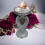 Silver Pears Mirrored Side Table Crushed Diamond 9