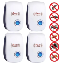 (4 Pcs) Ultrasonic Pest Repeller UK Plug In Pest Rodent Mouse Mice Rat Spider Insect