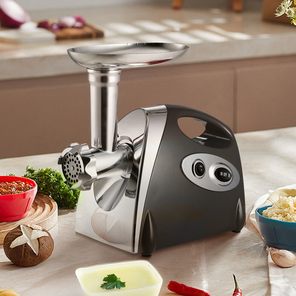 (Black) Electric Manual Meat Grinder Kitchen Tool