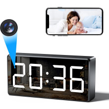 4K HD Spy Camera WiFi Hidden Camera Clock with 170 Wide Angle Wireless Home Office Security Indoor Camera Secret Camera Nanny Spy Cam Surveillance