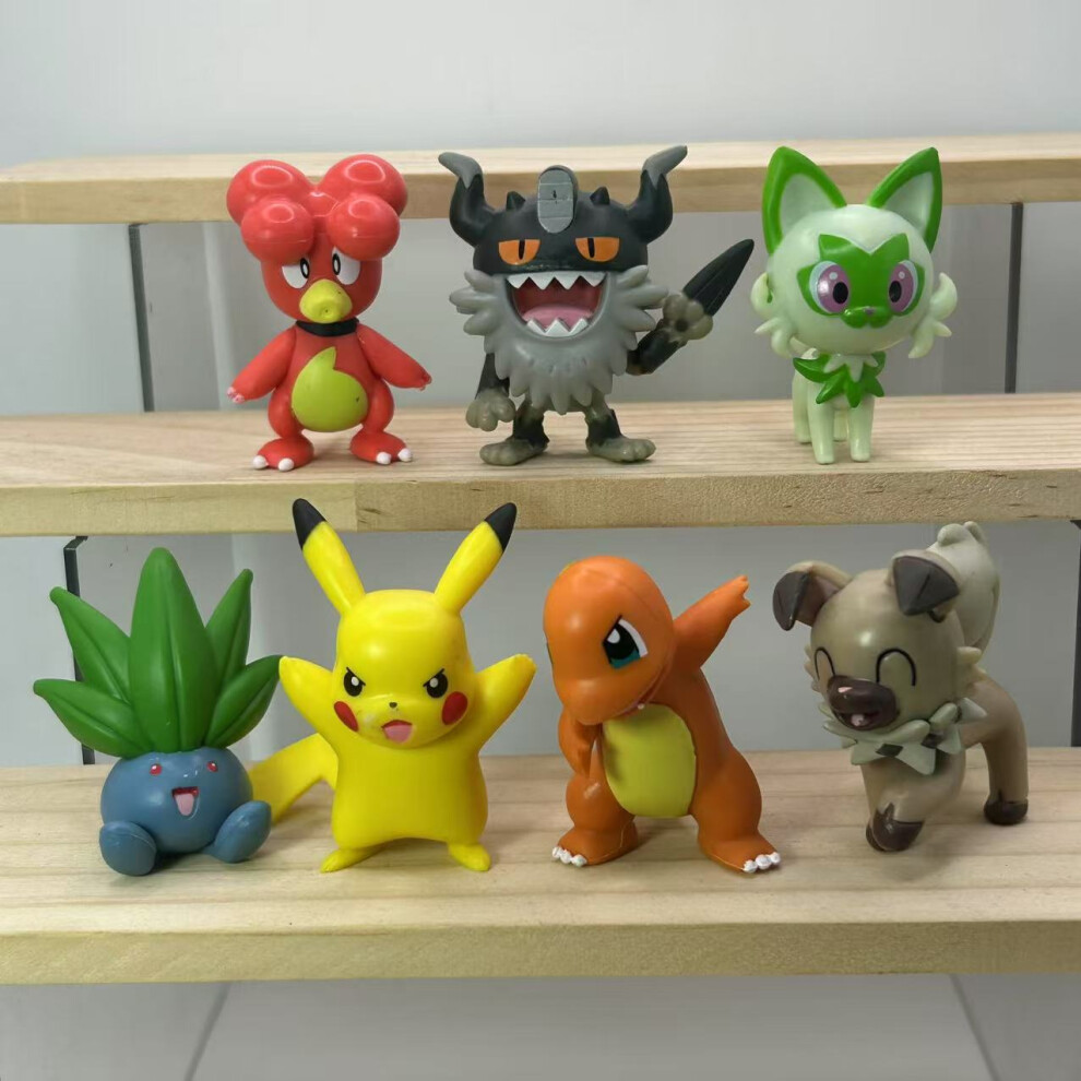 (7 PCS) Pokémon Magby Mew Pokemon Kabuto Beldum Mini Jazwares WCT
