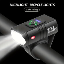 Fahrradlicht, 6 4 Modi USB wiederaufladbares Fahrrad -Scheinwerfer- und Rücklicht -Set, Sicherheitsrad Bike Front & Hecklicht für Road Mountain Bike