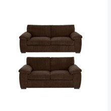 (3+2 Seater, Chocolate) Amalfi Jumbo Cord 3 Seater and 2 Seater Sofa