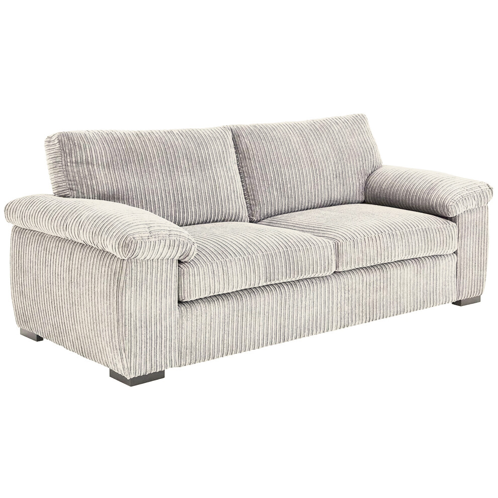 Snugg Furniture (3 Seater, Mink) Amalfi Jumbo Cord 3 Seater And 2 Seater Sofa Cream