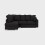Snugg Furniture (Left Hand Corner, Black) Chiswick Corner sofa with Footstool 3