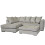 Snugg Furniture (Left Hand Corner, Alaska Silver) Chiswick Corner sofa with Footstool 3