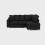 Snugg Furniture (Right Hand Corner, Black) Chiswick Corner sofa with Footstool 3