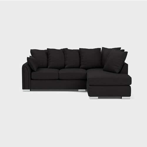 Snugg Furniture (Right Hand Corner, Black) Chiswick Corner sofa with Footstool 2