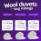 Slumberdown (Bundle - Double) Slumberdown Wonderful Wool Mediumweight Duvet 12