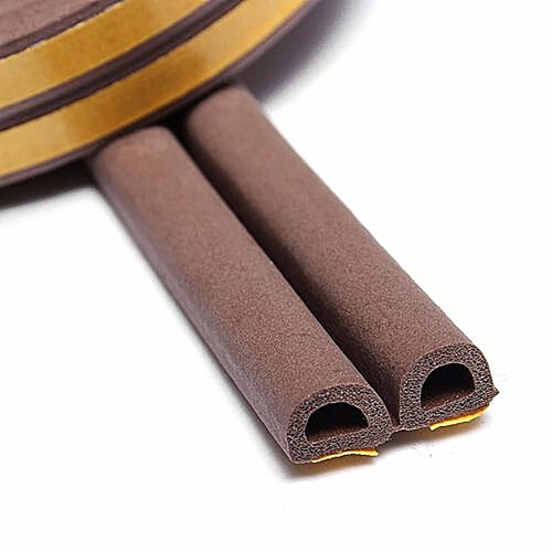 D-Shaped 10M Door Window Rubber Seal Strip Draught Excluder Tape 1