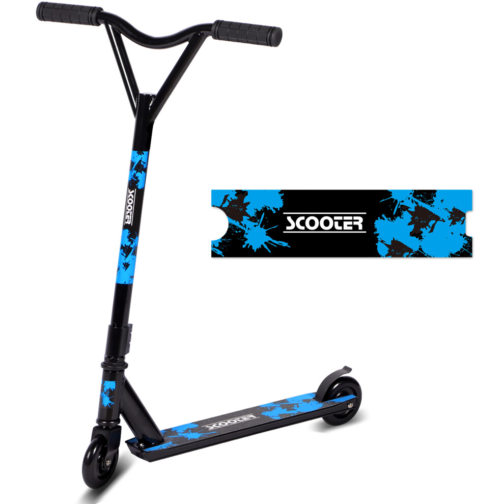 (Blue Black) Stunt Scooter, Pro Street Stunt Scooters with 100mm PU Wheels