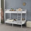 Metal Bunk Bed Single over Single Loft Bed Frame w/Ladder & Guardrail 7