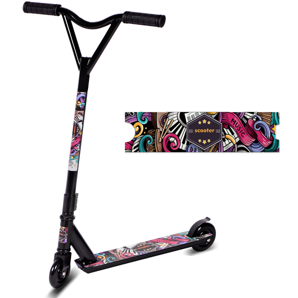 (Graffiti) Stunt Scooter, Pro Street Stunt Scooters with 100mm PU Wheels