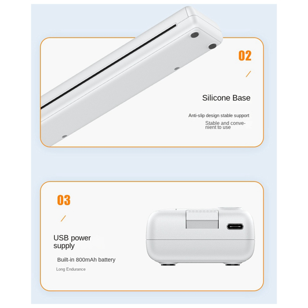 Printer Printer Inkless Portable A4 Thermal Printer Portable Home Office Bluetooth Wireless Handheld Printer 4853572068871