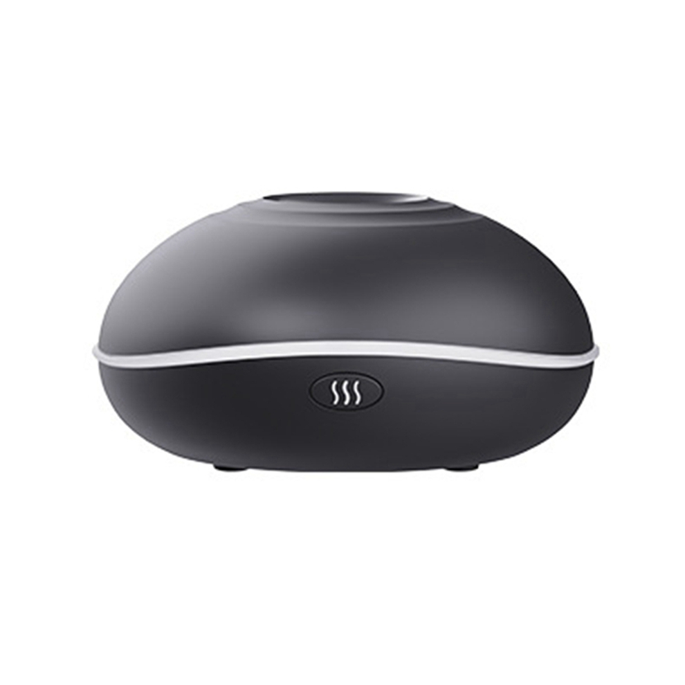 Humidificateur d'air à brume, mini humidificateur d'air à simulation 3D, flamme, peut ajouter de l'aromathérapie, prise USB, noir