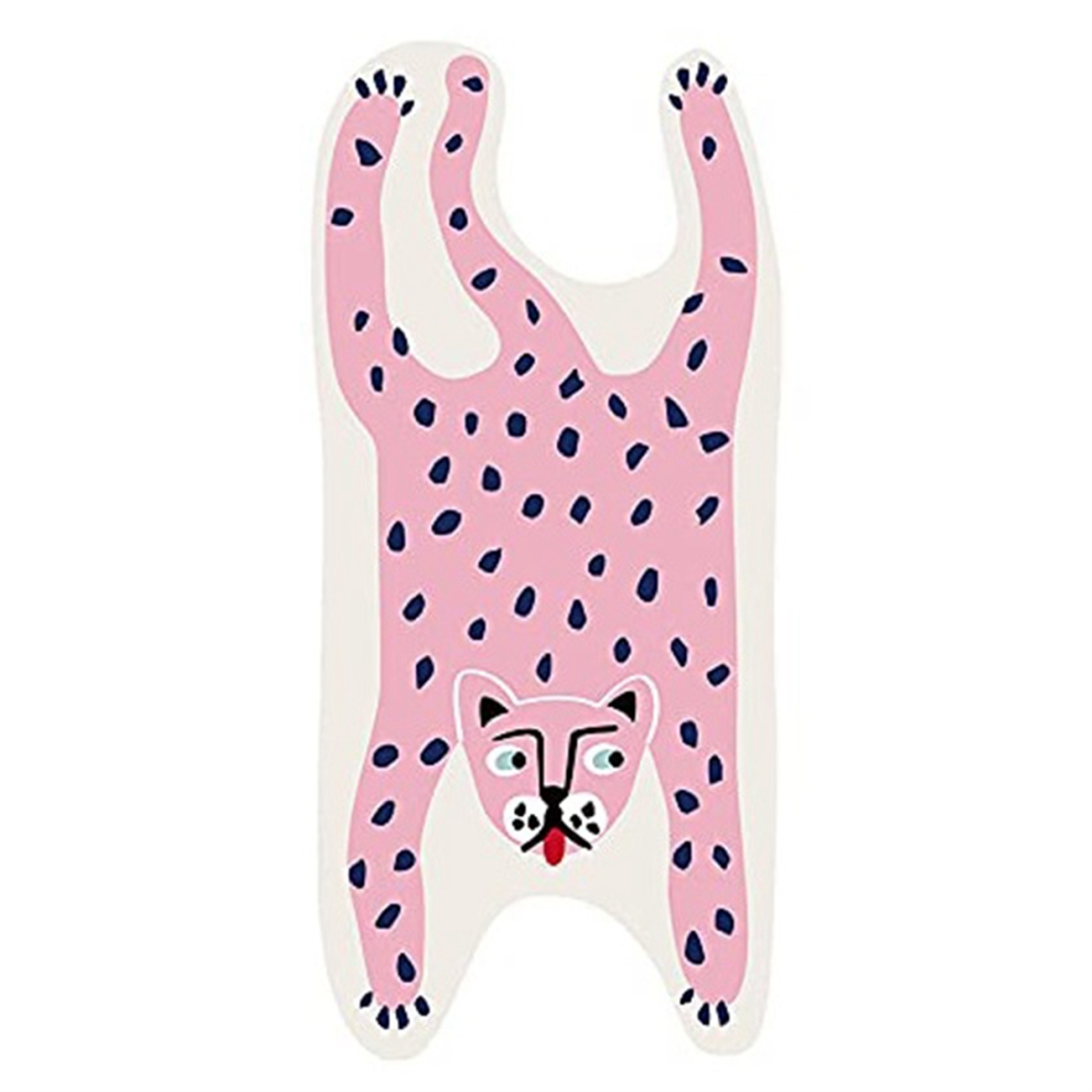 carpet 60X120cm Animal Shape Rug - Kawaii Pink Leopard Tiger Rug - Non-Slip Animal Shape Rug for Bedside or Floor A-image-OPC-PGYFJTX-NEW