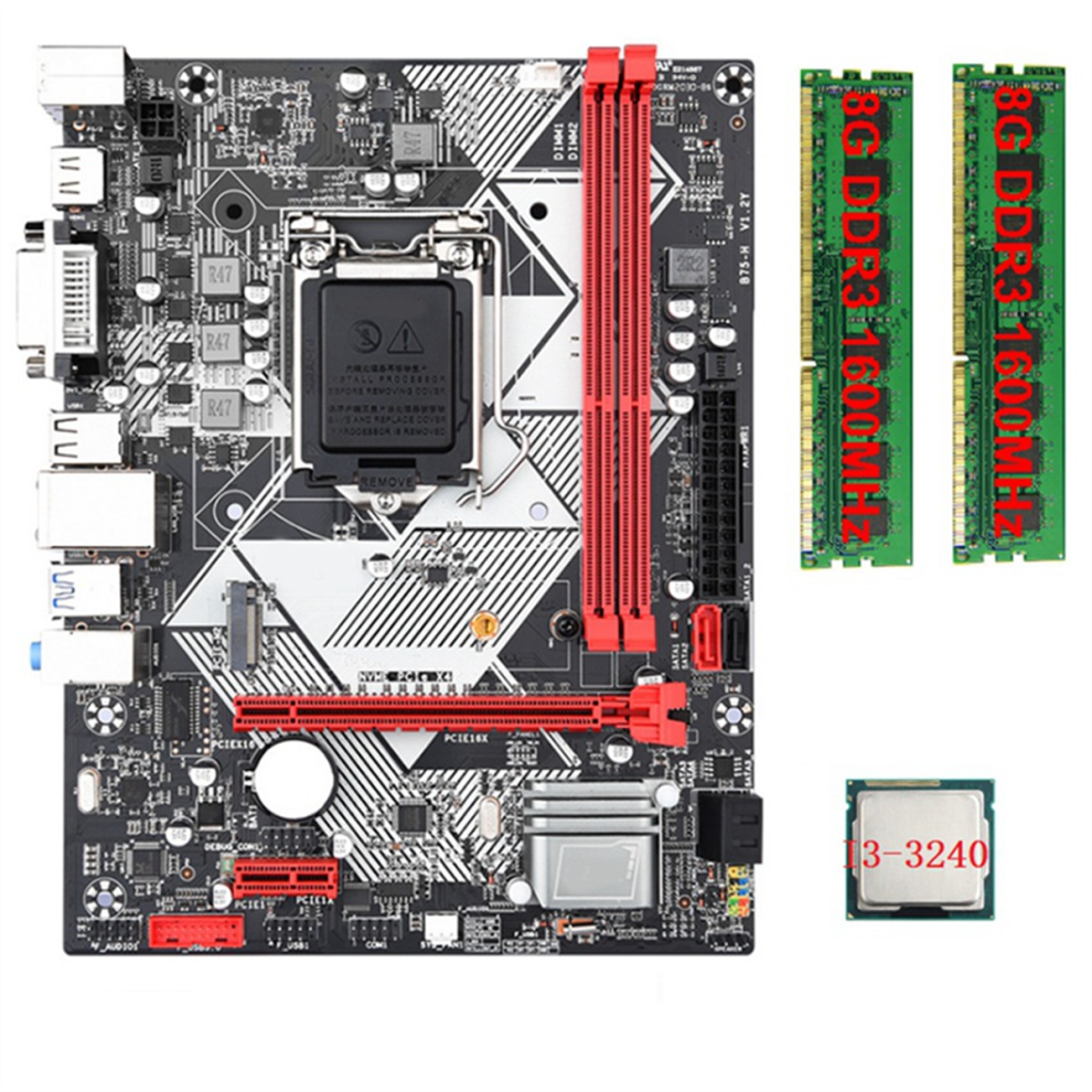 Scheda Madre B75-H Desktop + Cpu I3-3240 + 2X8G DDR3 1600Mhz Ram Lga 1155 Usb 3.0 Sata 3.0 Scheda Madre Per Computer-image