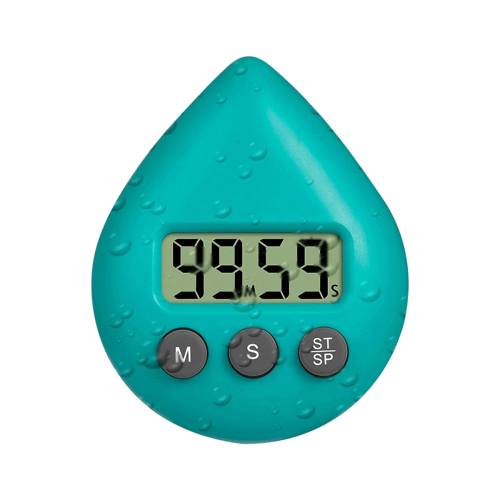 timer Silent Non-Ticking Battery Operated Shower Timer, Waterproof Digital Timer, Small Size Cute Timer Green