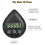 timer Silent Non-Ticking Battery Operated Shower Timer, Waterproof Digital Timer, Small Size Cute Timer Green 4