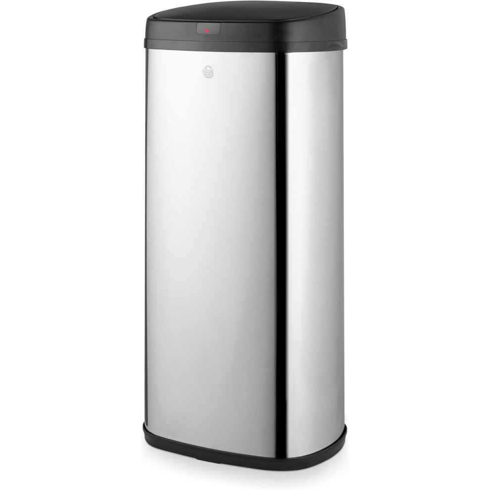Swan Townhouse Round Sensor Bin with Hands-Free Opening Motion Sensor