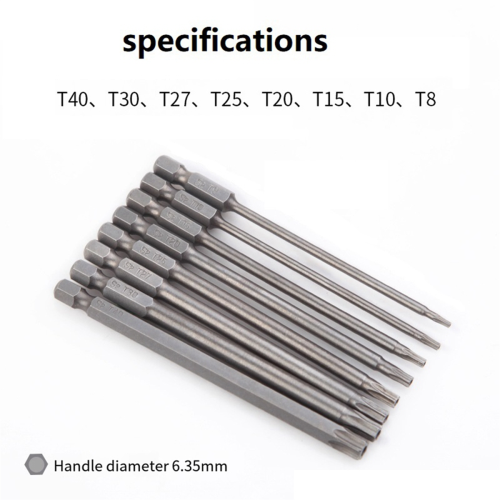 Screwdriver head set 8Pc 100mm Screwdriver Set S2 Multipurpose Extended Screwdriver Screwdriver Screwdriver with Hexagonal Handle 2