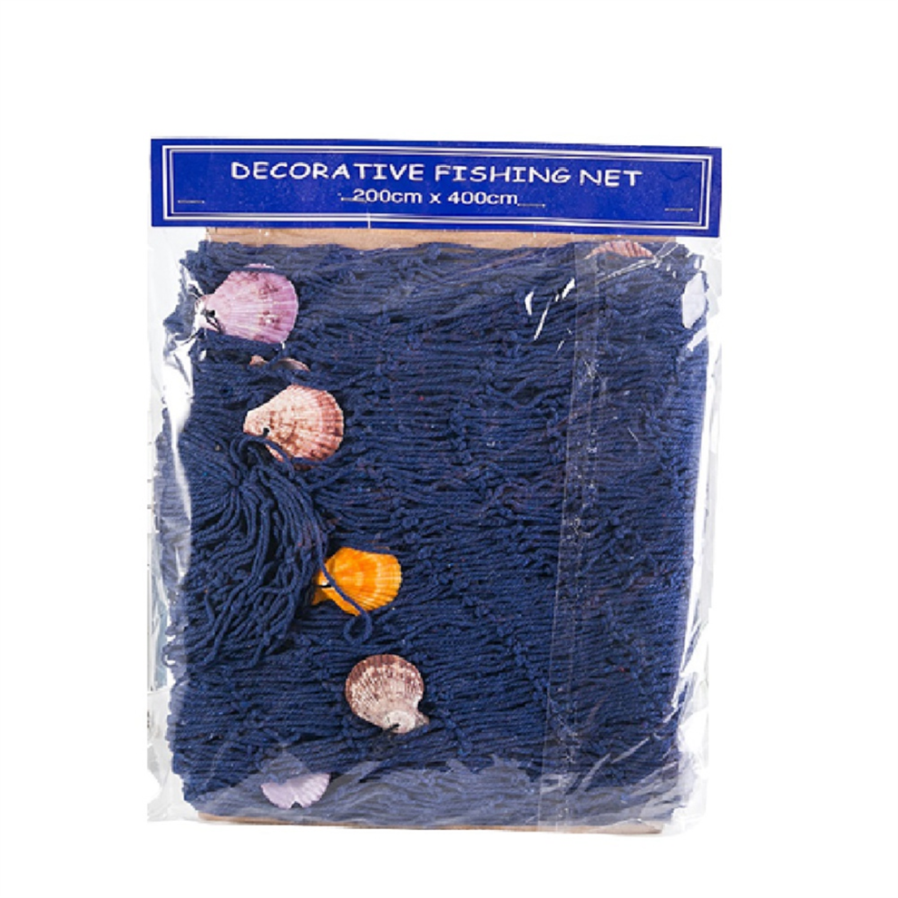 Reti Da Pesca Reti Da Pesca Con Conchiglie In Stile Mediterraneo, Decorazioni Murali, Adesivi Murali Per Ristoranti E Studi-image