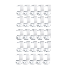 Table Skirting Clips 25 Pieces Table Skirting Clips Plastic Tablecloth Clips with Hook and Loop for Meeting Party Indoor Outdoor Events